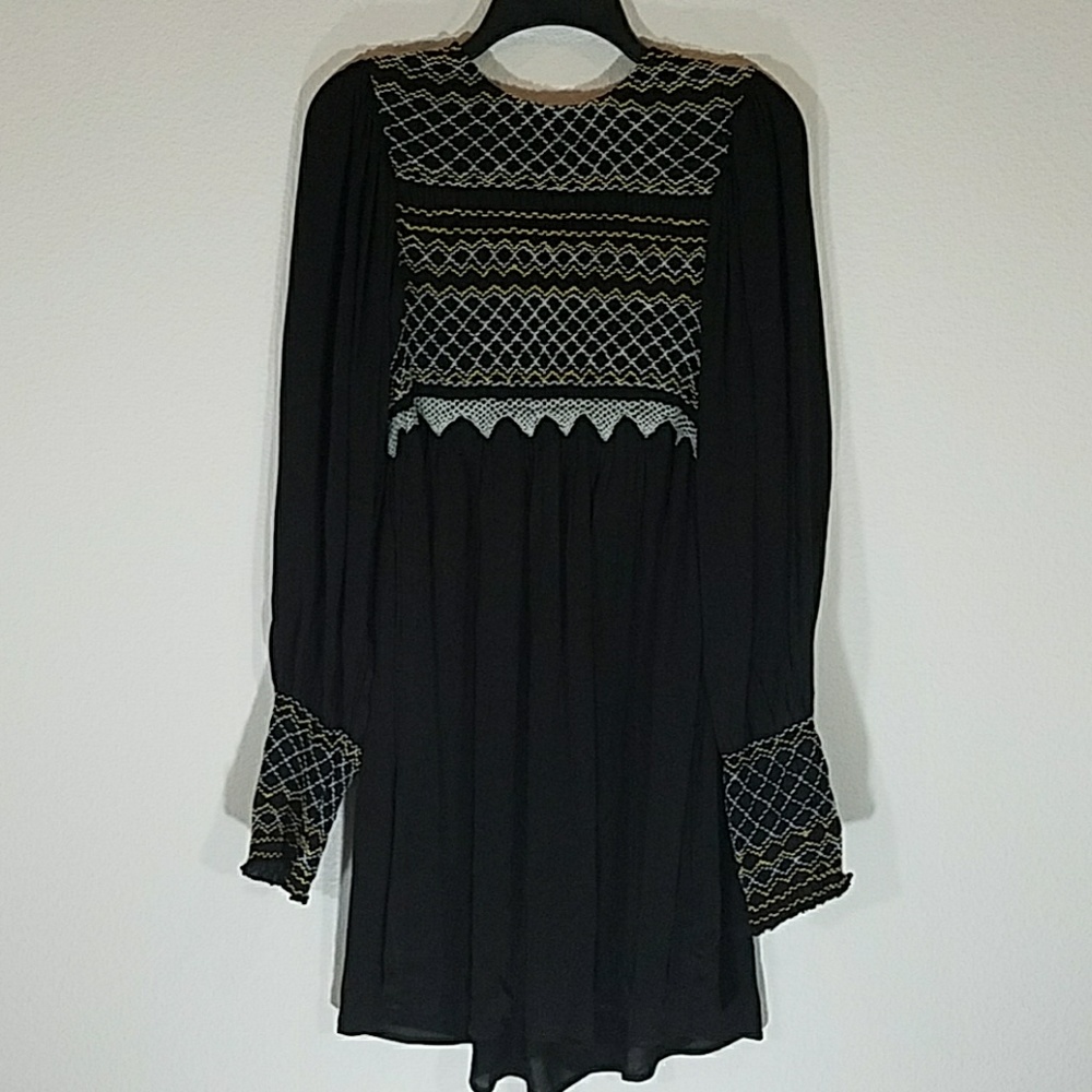 NWT Free People Late Night Picnic Embroidery Dress